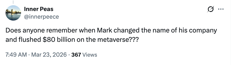  从裁员风暴到AI接棒；Meta的效率革命正由扎克伯格亲自验证。 IT技术 从裁员风暴到AI接棒；Meta的效率革命正由扎克伯格亲自验证。 IT技术