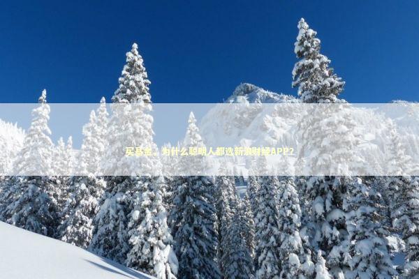 买基金，为什么聪明人都选新浪财经APP？ 新闻