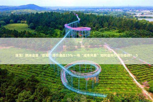 突发!防水企业“默契”提价最高15%一场“成本风暴”如何逼停行业价格战?_5 突发!防水企业“默契”提价最高15%一场“成本风暴”如何逼停行业价格战?_5 新闻