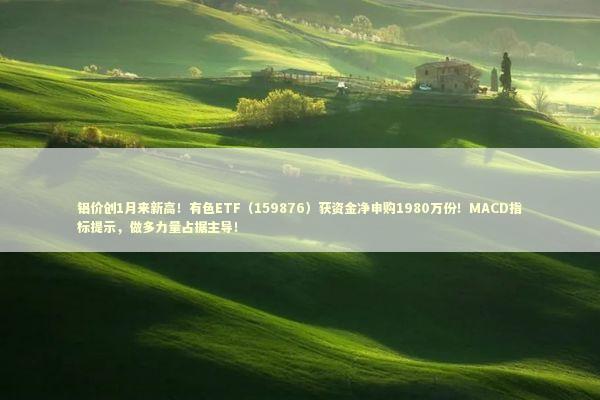 铝价创1月来新高!有色ETF(159876)获资金净申购1980万份!MACD指标提示,做多力量占据主导! 铝价创1月来新高!有色ETF(159876)获资金净申购1980万份!MACD指标提示,做多力量占据主导! 新闻